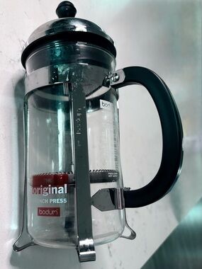 Bodum Clear Glass French Press with Black Handle